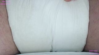 Up Close Flooding & Squishing My Thick Diaper