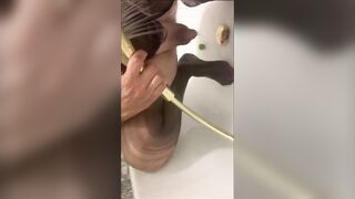 Sexy Trap Masturbating with Water