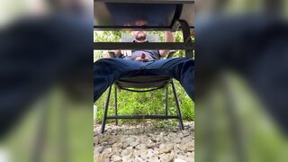 Cumshot under the table - Hope no one noticed what I was doing !