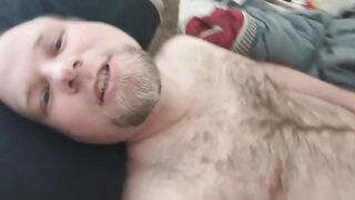 Hairy White Bear Cub Jerks Off Until He Cums (Gay in the 757)