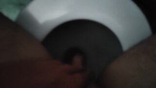 Sweet pee. Peeing sitting on friends toilet. Fetish hot guy wearing tanga.