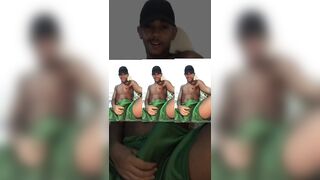 Horny sexy hot black boy with a huge cock