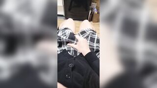 女装制服コスプレでオナホコキ｜Masturbation in transvestite uniform cosplay