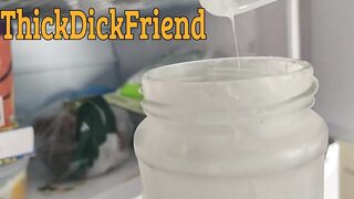 Making Devil's Dick from a hairy White Big Cock - sperm bank