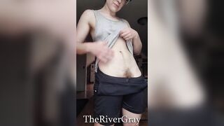 Trans Man Hairy Sweaty Striptease After A Workout
