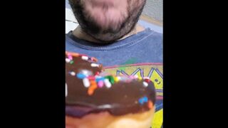 Cumming on food and eating it