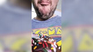 Cumming on food and eating it