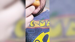 Cumming on food and eating it