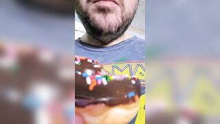 Cumming on food and eating it