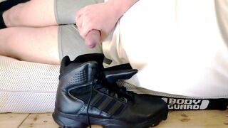 Big cum load into Adidas GSG9 boots