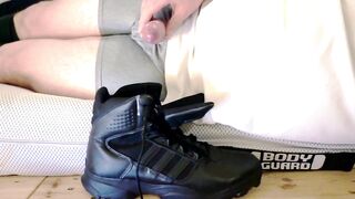 Big cum load into Adidas GSG9 boots