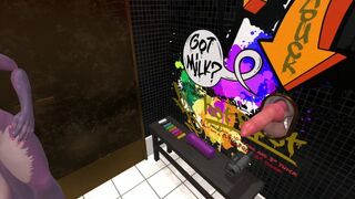 Heat anthro pov furry blowjob in public toilet