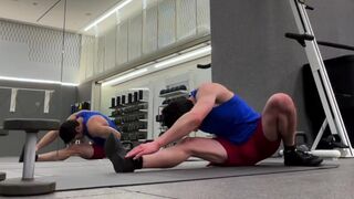 Bulging while stretching at the gyme