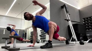 Bulging while stretching at the gyme