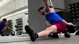 Bulging while stretching at the gyme