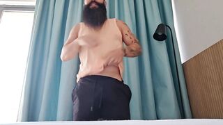 I jerk off at hotel balcony