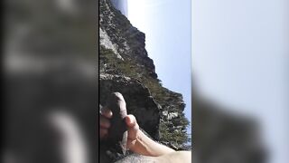 Quick Jerk and Cum on the Trail