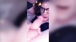 Super skinny Sissy trap Self facial full vid (3:45 Self Facial/Swallow