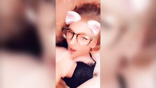 Super skinny Sissy trap Self facial full vid (3:45 Self Facial/Swallow