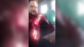 cuming at the bus