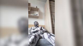 Robot masturbate. A lot of cum!