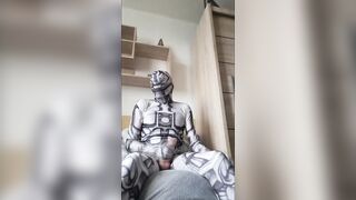 Robot masturbate. A lot of cum!