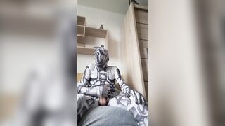 Robot masturbate. A lot of cum!