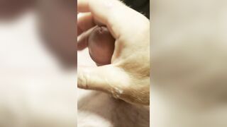 Lots of precum and rubbing one out