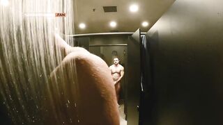 Gym Jock Jerks in Showers