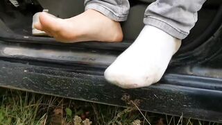 Male feet and stinky socks pedalpumping