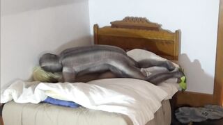 crocodile print zentai fucks shirtless jock in jeans