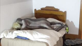 crocodile print zentai fucks shirtless jock in jeans