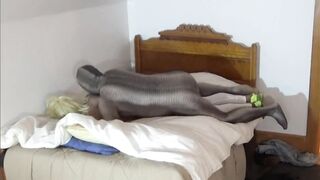 crocodile print zentai fucks shirtless jock in jeans