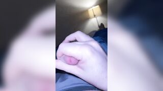 Didn’t even take off my jeans to cum (slow-mo cumshot)