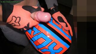 4 Cumshots on Fox MX Helmet