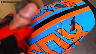 4 Cumshots on Fox MX Helmet