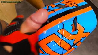 4 Cumshots on Fox MX Helmet