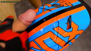 4 Cumshots on Fox MX Helmet