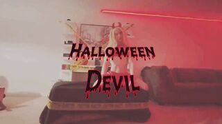 Halloween Sissy Devil CBT Cock & Ball Tying / HARD Slaps / Milking