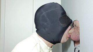 Twink, 25 years old, comes to a gloryhole for the first time to get the milk...