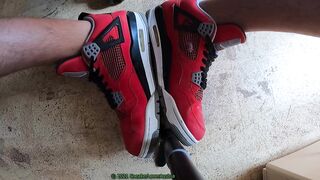 Cumshot on Nike Jordan 4 Toro