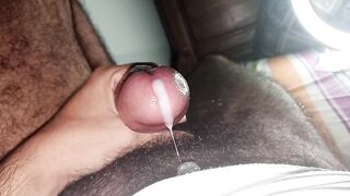 Watch the sperm ejaculate from the head of my penis