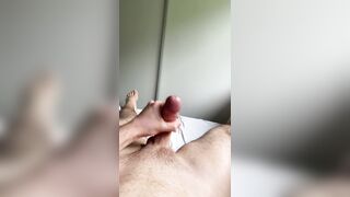 Jerking off and playing with precum until cum exploded / check out my onlyfans for more