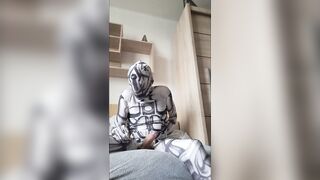 Robot masturbate on own bed :)