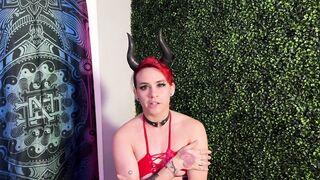 Trans Femboy Demon Gets Messy Anal Creampie