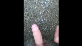 Teenage Boy Squirts His Huge Load Outdoors