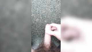 Teenage Boy Squirts His Huge Load Outdoors