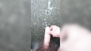 Teenage Boy Squirts His Huge Load Outdoors