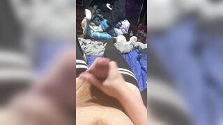 MtF Femboy Strips and cums (cute moans)