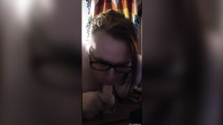 Chubby Trans Girl First Blowjob (Dildo)